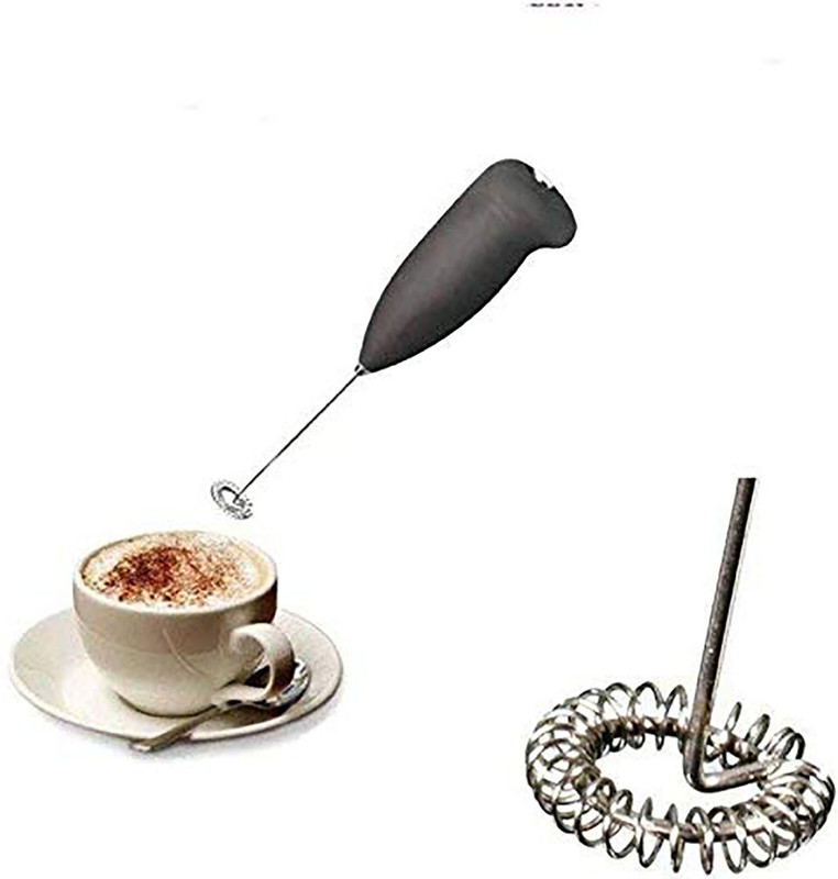 ShopyBucket Milk Frother Handheld Battery Operated Electric Foam Maker with Stainless Steel Stirrer and plastic hand 1200 Hand Blender(Black)