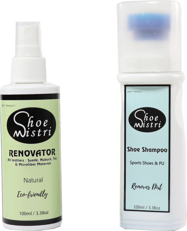 shoe mistri Shoe Cleaning Kit (Shoe Renovator, Shoe Shampoo - Natural) Cleaner(Nubuck, Suede, Velour, Sports Shoes, Nylon, Synthetic Leather, Natural)