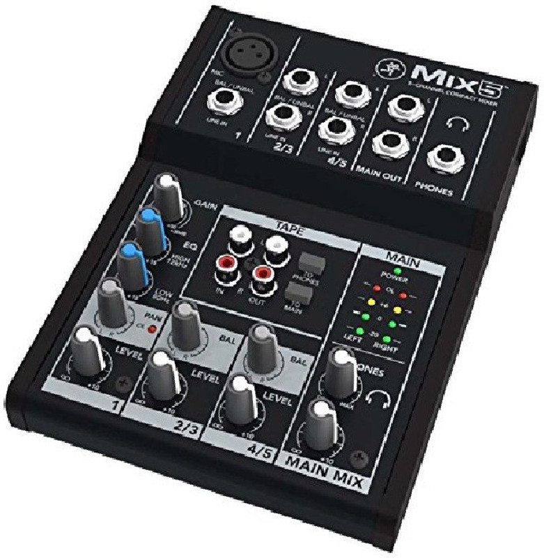 Mackie Mix 5 Compact 5 Channel Mixer Analog Sound Mixer