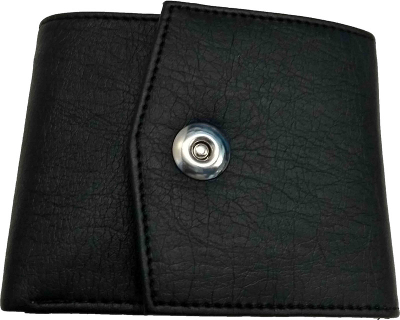 mvd Men Casual Black Genuine Leather Wallet(5 Card Slots)