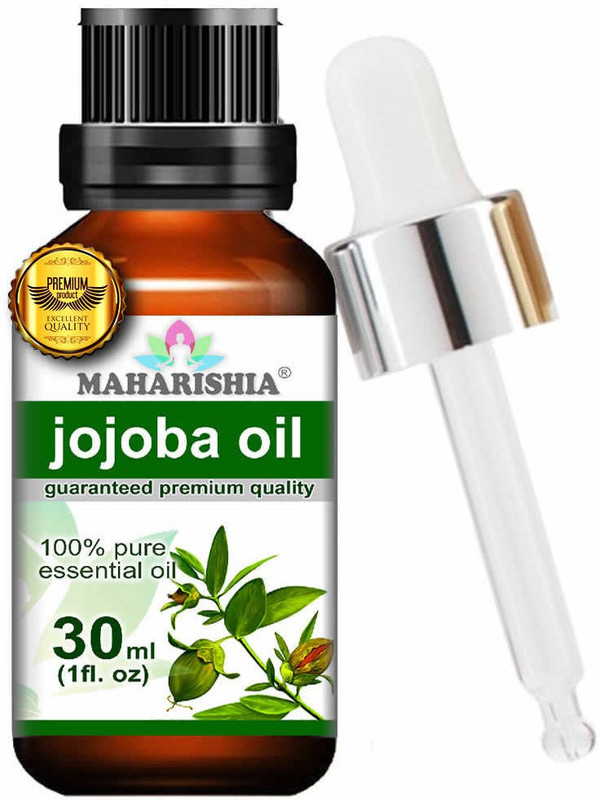 maharishia Jojoba Oil For Healthier Hair & Skin , Reduce Wrinkels & Stretch Marks, With Dropper, 100% Pure Jojoba Hair Oil(30 ml)