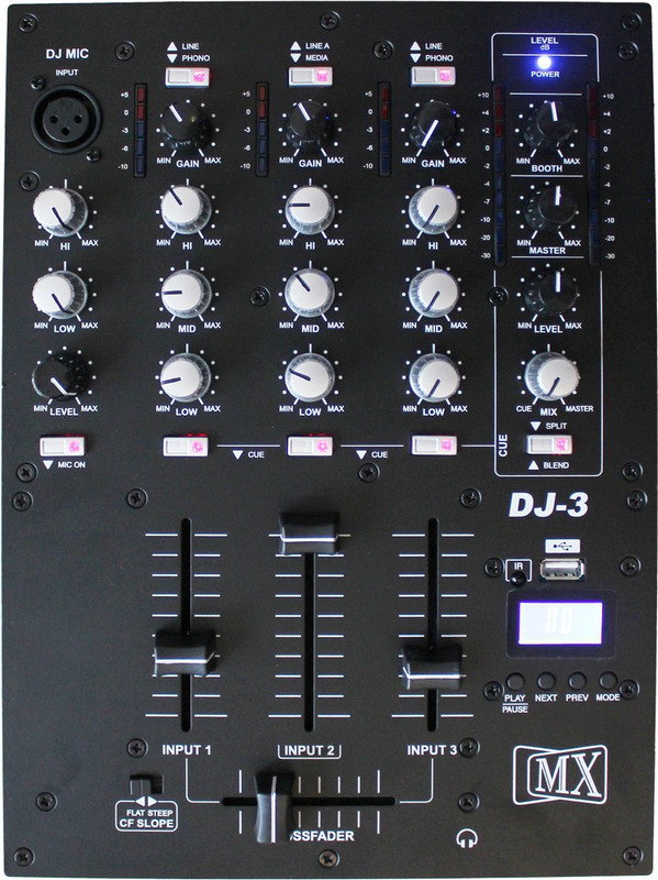 MX Professional Three 3 Wired DJ Controller
