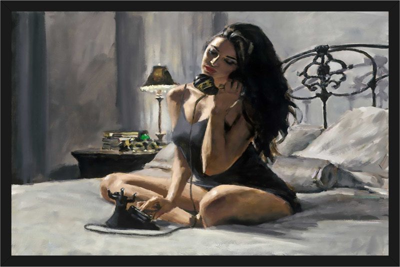 Buy Hot and Beautiful Girl Painting with Frame Gloss Lamination