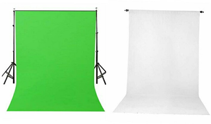 BOOSTY 2PCS COMBO 8 x12 FT GREEN , WHITE LEKERA BACKDROP PHOTO LIGHT STUDIO PHOTOGRAPHY BACKGROUND WITH CARRY BAG Reflector