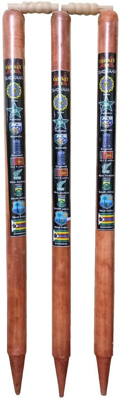 millets Strong Tournament 3 Stump Sets (With Free Bails)(Brown)