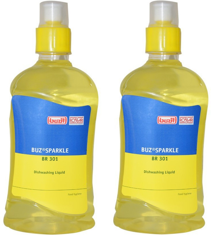 Buzil-Rossari-Blueridge BUZ SPARKLE BR-301 (2 x 500ml) Dish Cleaning Gel(Lemon, 2 x  250 ml)