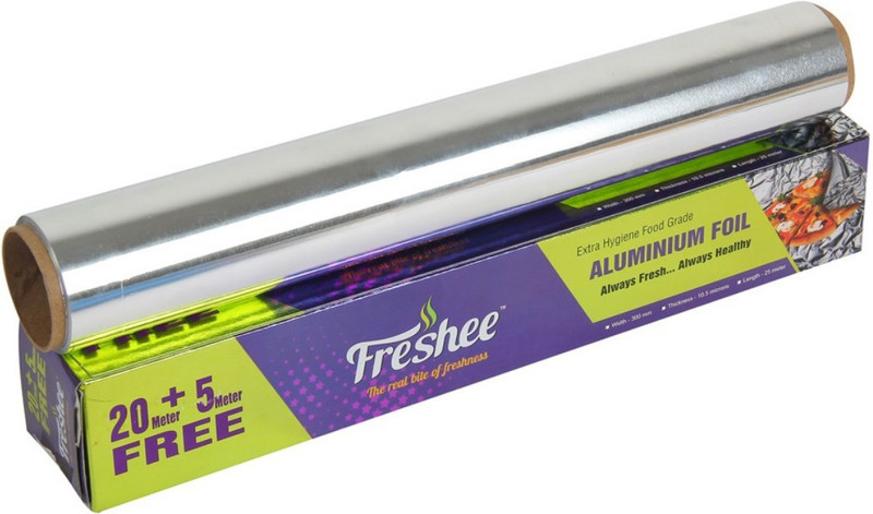 freshee ALUMINIUM FOIL ROLL 20+5 Mtrs, Pack of 3 Aluminium Foil(Pack of 3, 25 m)