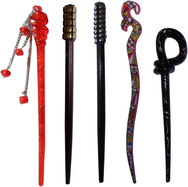 cemetery Combo of Multi Color Juda Sticks Bun Stick(Multicolor)