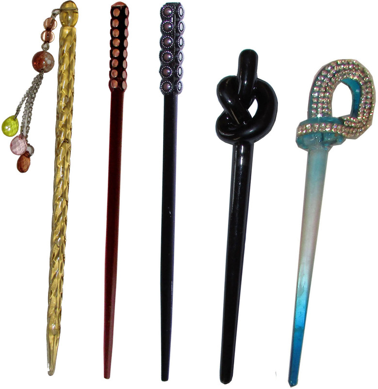 convalesce Combo of Multi Color Juda Sticks Bun Stick(Multicolor)