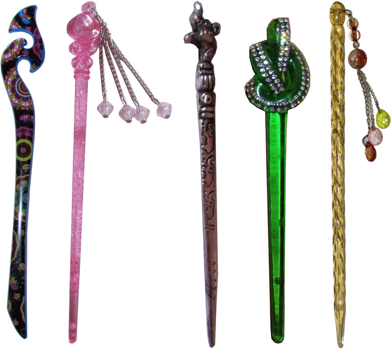 indict Combo of Multi Color Juda Sticks Bun Stick(Multicolor)