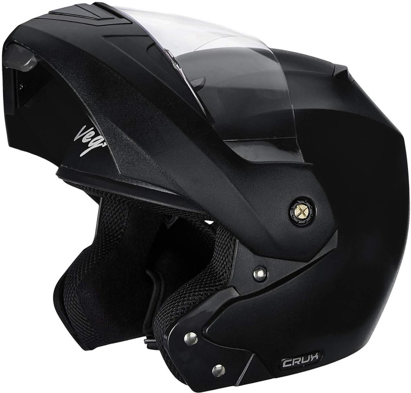 VEGA CRUX BLACK Motorbike Helmet(Black)