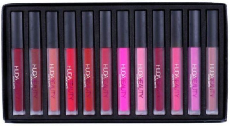 Huda Beauty Liquid Matte lipstick set of 12  (multicolour)(Multi color, 60 ml)