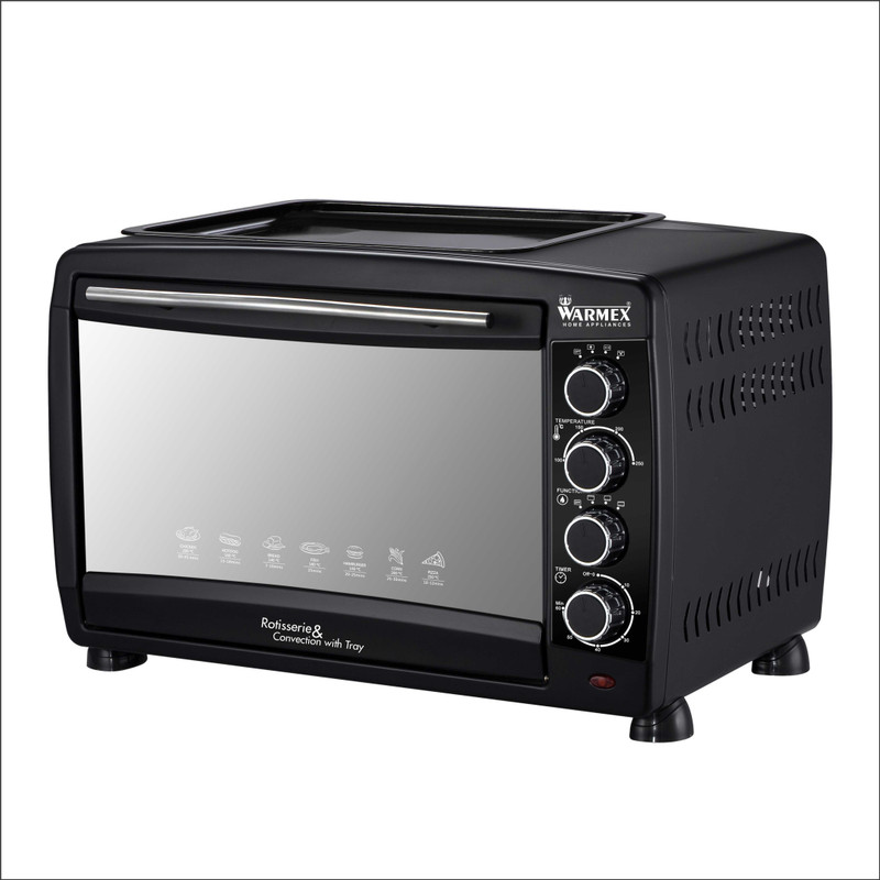 Warmex OVEN TOASTER GRILLER -OTG 09 R 45-T 2000 W Pop Up Toaster(Black)