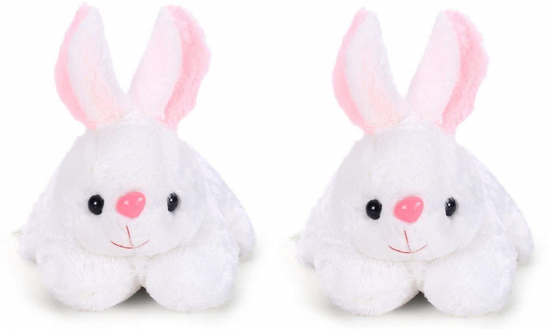 valentine Combo Cute Rabbit Animal soft Push Toys For Kids Birthday/Home/Car Decoration &Valentine  - 36 cm(White)