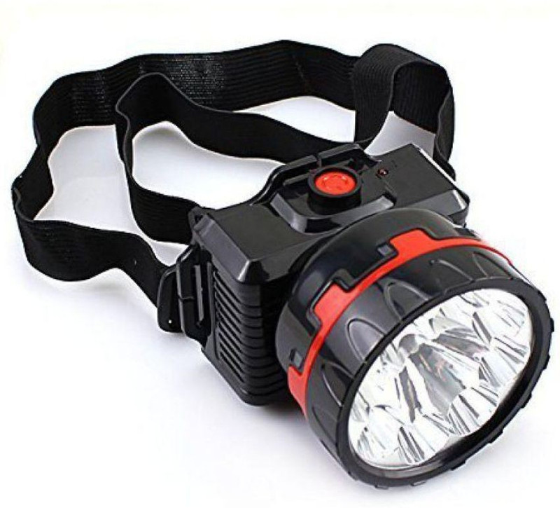 powerzoom RP-719 10 WATT LASER BEAM LONG RANGE HEAD LAMP SEARCH LIGHT FOR CYCLING, CAVING & CAMPING Torch(Black, Red : Rechargeable)