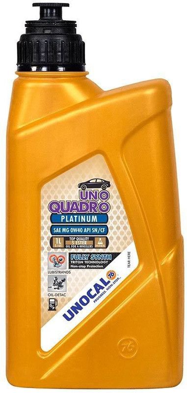 unocal76 UNO QUADRO PLATINUM SAE MG 0W40 SN/CF UNO QUADRO PLATINUM SAE MG 0W40 SN/CF Engine Oil(1 L)