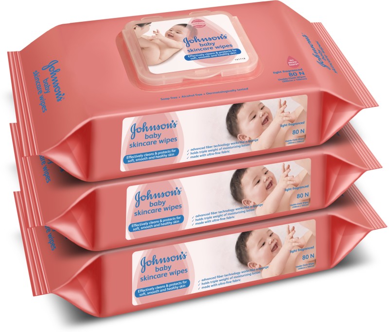 Johnson's Skincare Wipes 80s (Pack of 3)(240 Pieces)