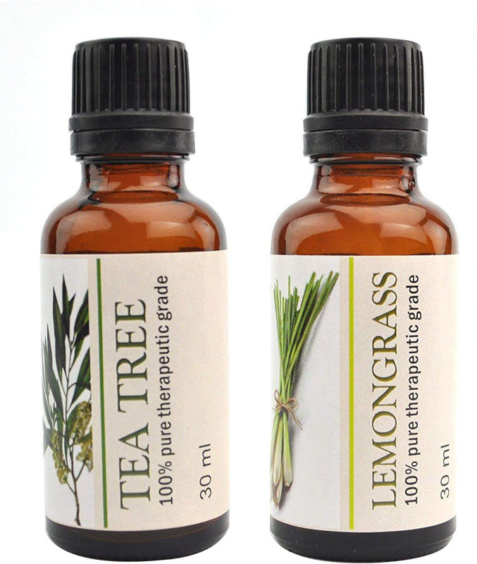 karmakara Karma 100% pure Therapeutic Grade undiluted essential oils in 30 ml Bottles-Lemon Grass, Tea Tree Essential Oil(10 ml)