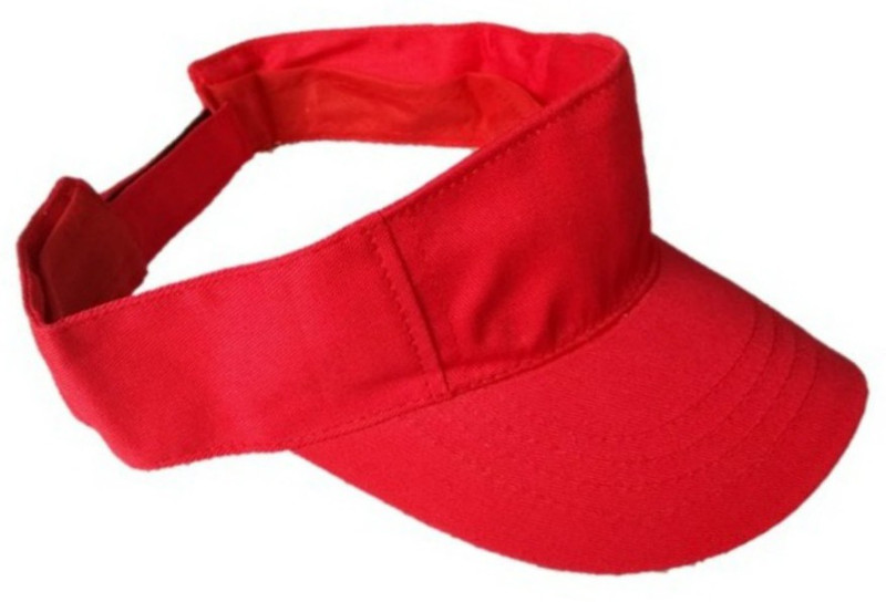 starstep men/women Stylish Red Sun Visor Hat/Cap Adjustable for Golf Tennis Fishing Jogging Plain Cap Without Logo Cap