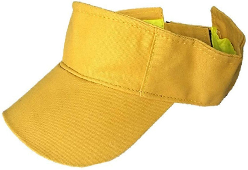 starstep men/women Stylish yellow Sun Visor Hat/Cap Adjustable for Golf Tennis Fishing Jogging Plain Cap Without Logo Cap