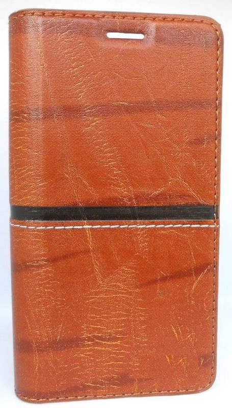 oramsa Flip Cover for Motorola Moto g4+ Cover case Big Boss Stylish Flip Flap Cover ( L. Brown, Artificial Leather)(Light brown, Dual Protection)