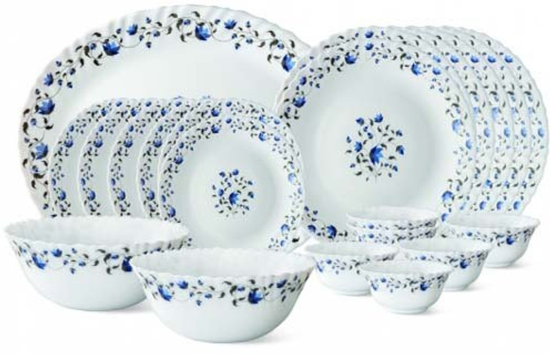larah by borosil Helena Opalware Pack of 33 Dinner Set(Opalware)