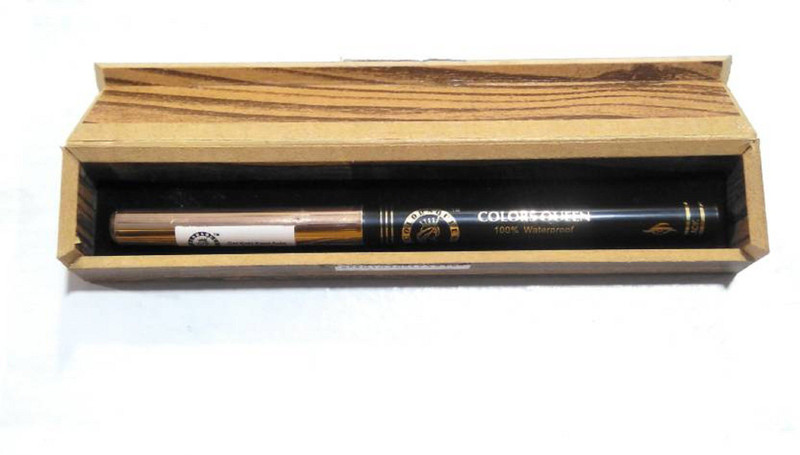 colours queen WOODEN PAKING Auto Eye Pencil Kajal (Jet Black)(BLACK, 0.35 g)