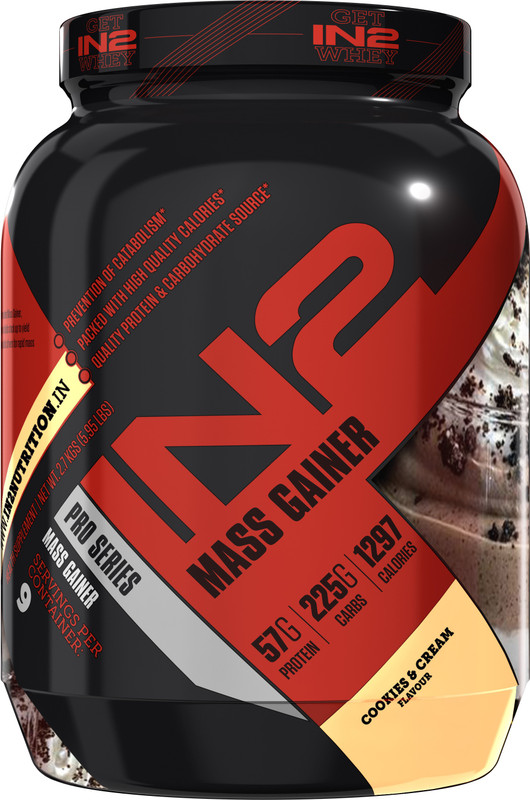 in2 IN2 Mass Gainer Cookies & Cream 2.7 Kg Weight Gainers/Mass Gainers(2.7 kg, Cookies & Cream)
