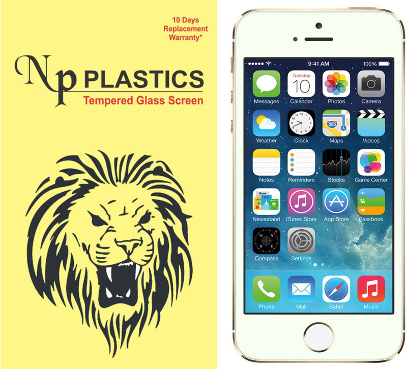 npplastics Tempered Glass Guard for Apple Iphone 5s/SE(full body cover Glass)(Pack of 1)