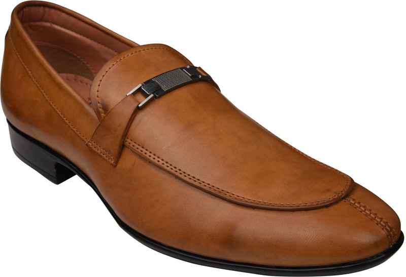 3amigos 3 Amigos Synthetic Leather Shoes Men Formal Business Shoes Faux Leather Footwear Slip On For Men(Brown)
