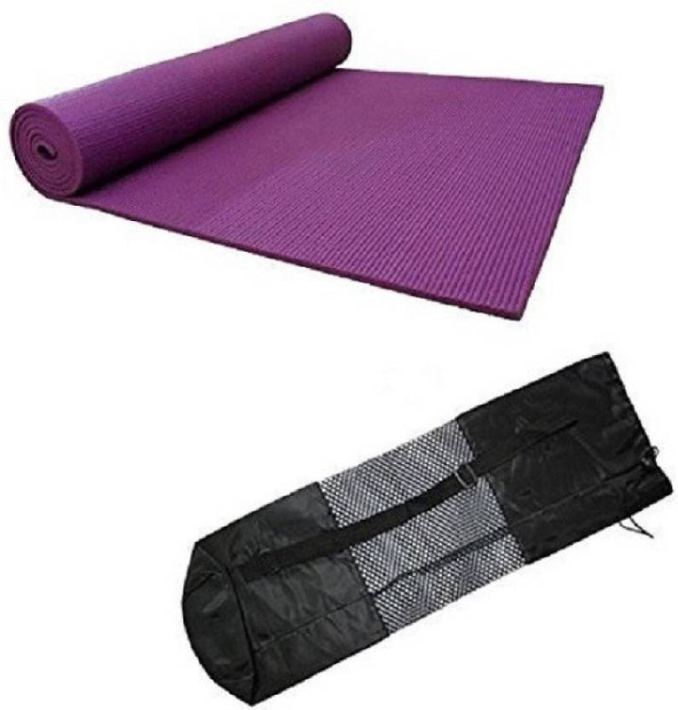 fadorable Extra soft Quality and Anti-Slip Exercise Yoga mat with BAG Purple 4 mm Yoga Mat