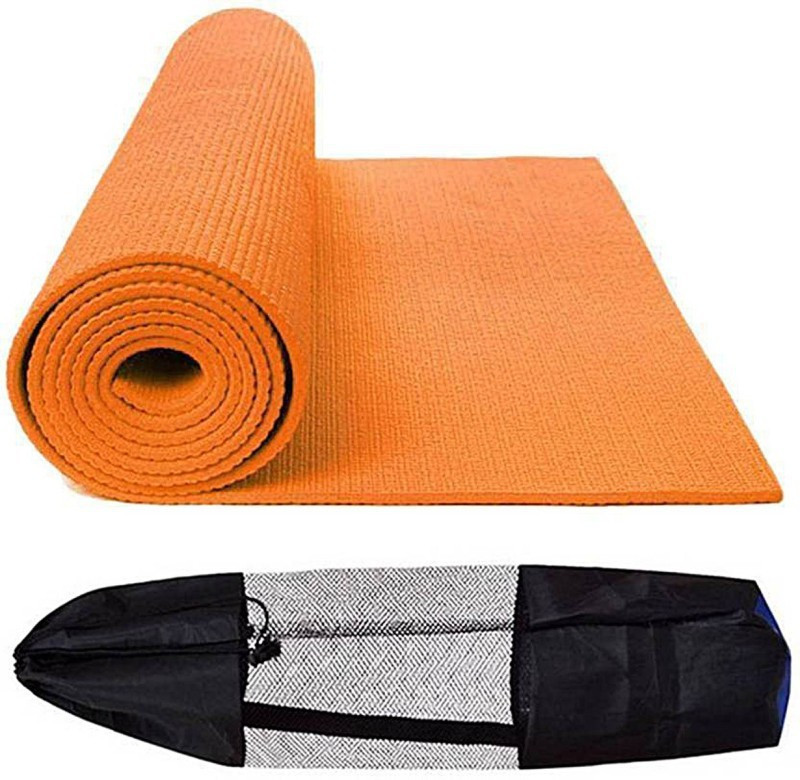 fadorable Extra soft Quality and Anti-Slip Exercise Yoga mat with BAG Orange 4 mm Yoga Mat