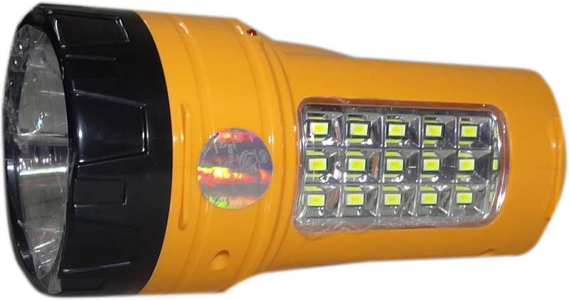 powerzoom RP-757 10 WATT RECHARGEABLE MULTIPURPOSE LASER BEAM SEARCH LIGHT WITH EMERGENCY LIGHT WITH LONG BATTERY BACKUP Torch(Black, Red, Orange, Blue : Rechargeable)