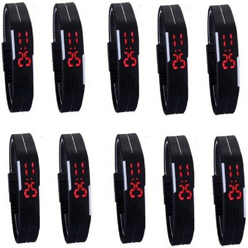 parekh enterprise new patti watch combo of 10 watches for girls and boys Digital Watch  - For Men & Women