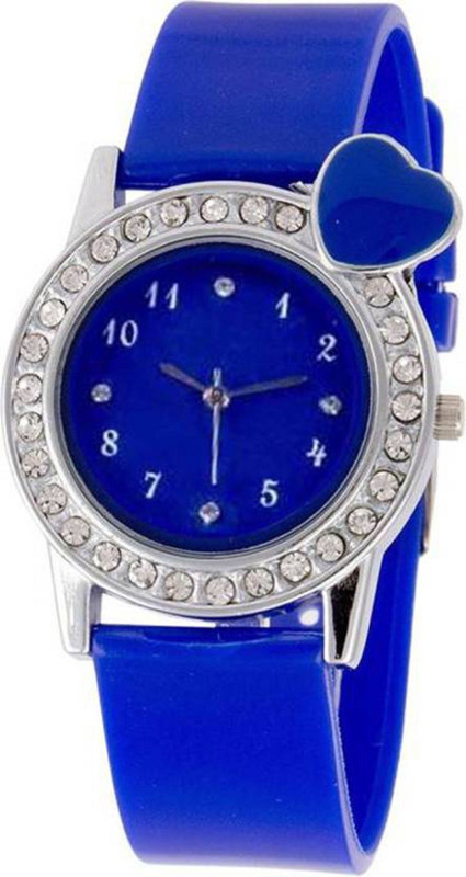 give and take Blue Dil heart Analog watch For Woman And Girls Analog Watch  - For Women