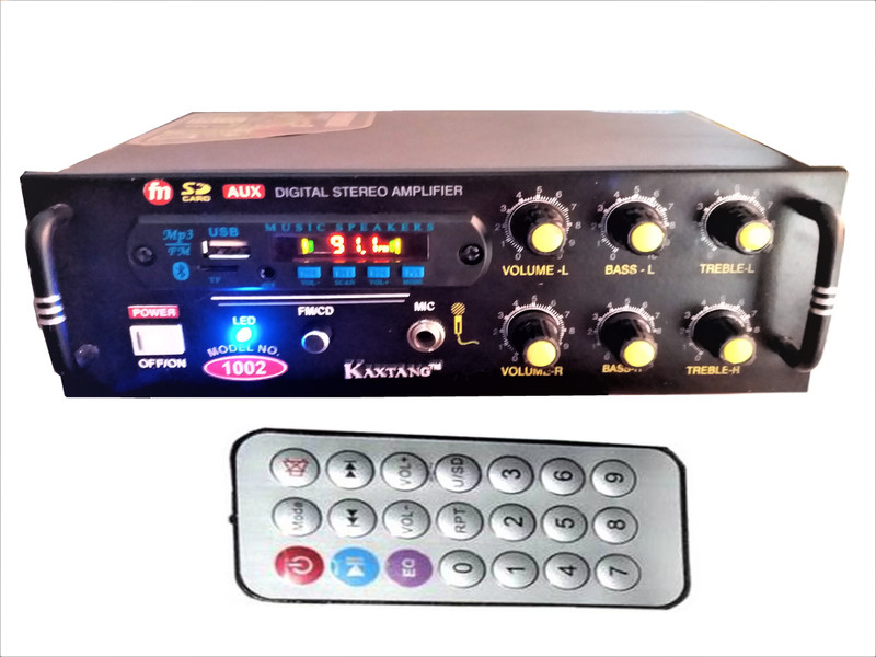 Kaxtang -1002 Bluetooth Full Black Digital Stereo With BT/ USB//SD Card /FM /AUX 5000 W AV Power Amplifier(Black)