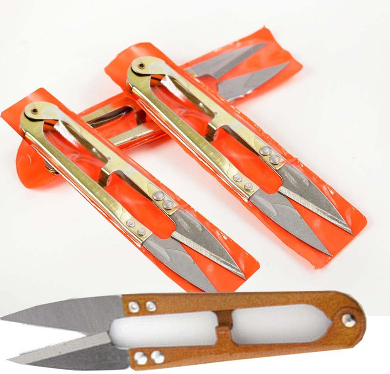 flayvia Combo 4pc Thread Cutter mini Golden Cutter-Nippers- Embroidery Sewing Snips Ultra Sharp Thread Cutter