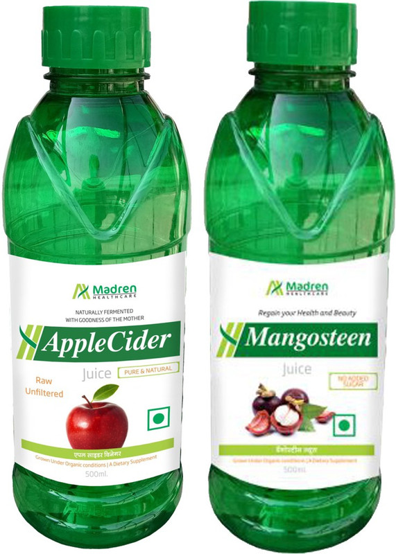 Madren Healthcare Mangosteen Juice & Apple Cider Vinegar Juice(2 x 500 ml)