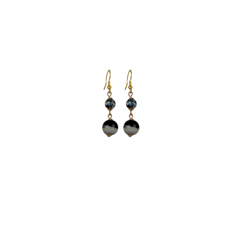 vendee fashion 9490 Pearl Brass Drops & Danglers