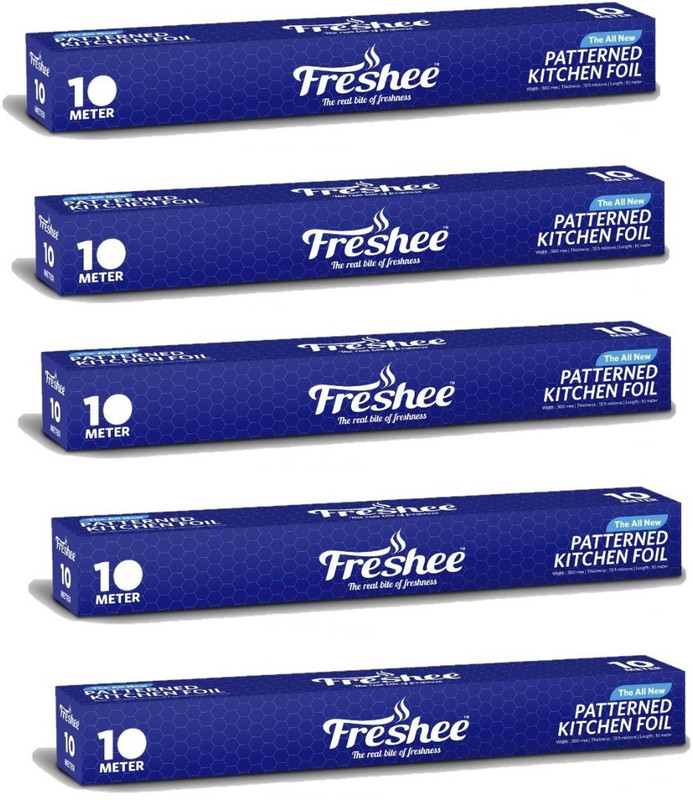 freshee ALUMINIUM FOIL ROLL 10 Mtrs, Pack of 5 Aluminium Foil(Pack of 5, 10 m)