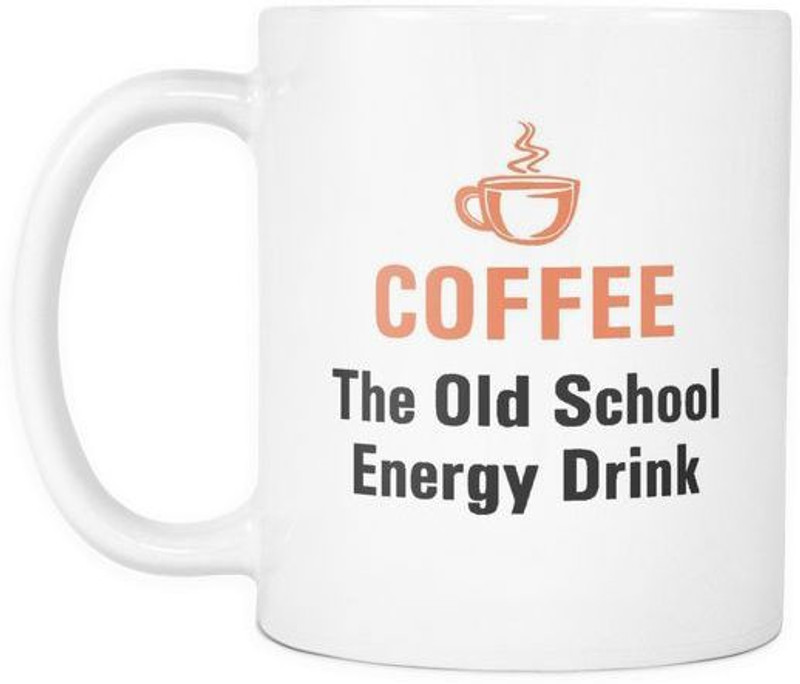 kraftidy COFFEE THE OLD SCHOOL DRINK Ceramic Mug(325 ml)