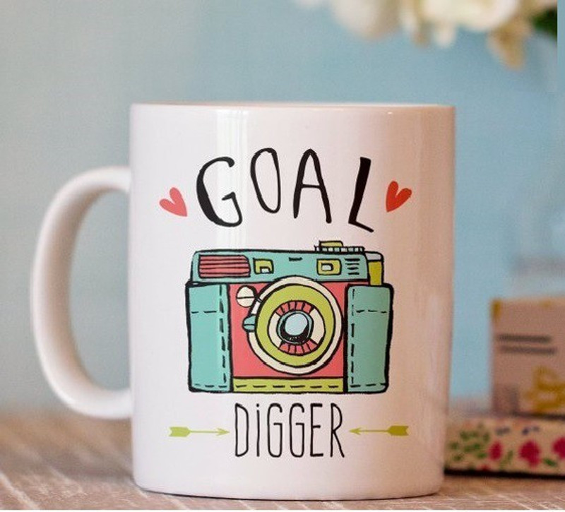 kraftidy Goal Digger COFFFEE Ceramic Mug(325 ml)