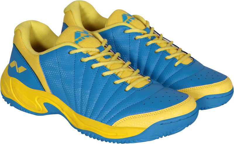 Nivia Rapid Tennis Shoes For Men(Blue, Yellow)
