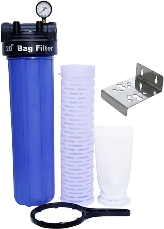 capital 20 INCH JUMBO BIG HOUSING WITH BAG FILTER SET ,SPANNER ,PLATE 1" INLET OUT LET Solid Filter Cartridge(5, Pack of 5)