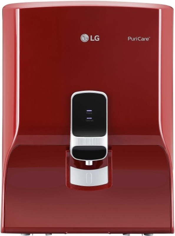 lg Dual Protection Stainless Steel Tank Digital Sterilizing care 8 L RO Water Purifier(Red)
