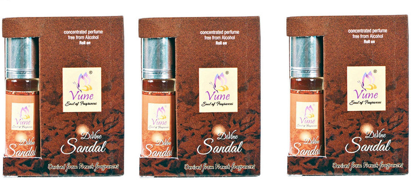 Vune rollon sandal 6 ml (pack of 3) Floral Attar(Sandalwood) Vune rollon sandal 6 ml (pack of 3) Floral Attar(Sandalwood)