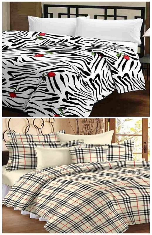 brand nation Striped Single Dohar(Poly Cotton, White, Cream)
