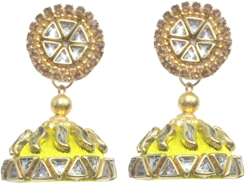 blue jays hub Blue jays hub silk thread and kundan ear rings for women/girls Beads Silk Dori Jhumki Earring