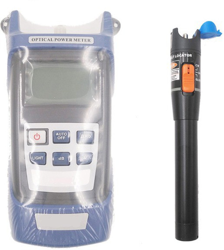 wpt 2 in 1 OPM + VFL FTTH Tool Kits Fiber Optical Power Meter -50 ~ +26 dBm and 10mW Visual Fault Locator Detector Pen Type VFL Digital Multimeter(Blue 8000 Counts)