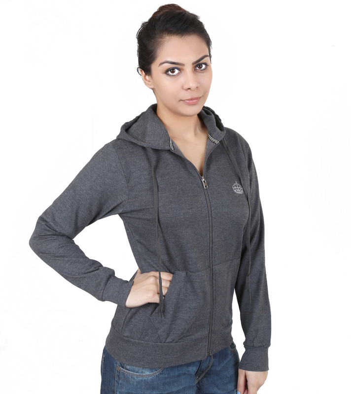 5fin Full Sleeve Solid Women Sweatshirt